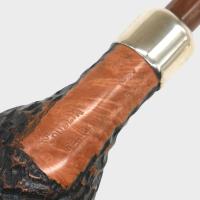 Peterson Derry Rustic 129 Nickel Mounted 9mm Filter Fishtail Pipe (PE3061)
