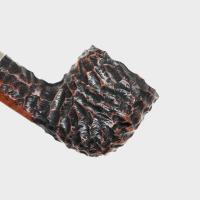 Peterson Derry Rustic 606 Nickel Mounted 9mm Filter Fishtail Pipe (PE3062)