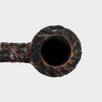 Peterson Derry Rustic 606 Nickel Mounted 9mm Filter Fishtail Pipe (PE3062)