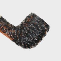 Peterson Derry Rustic X105 Nickel Mounted 9mm Filter Fishtail Pipe (PE3097)