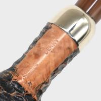 Peterson Derry Rustic X105 Nickel Mounted 9mm Filter Fishtail Pipe (PE3097)