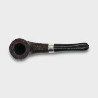 Peterson Sherlock Holmes Mycroft Sandblast Silver Mounted P Lip Pipe (PE3102)