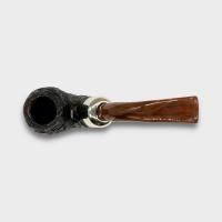 Peterson Derry Rustic 304 Nickel Mounted 9mm Filter Fishtail Pipe (P3120)