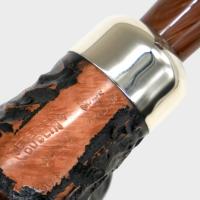 Peterson Derry Rustic 304 Nickel Mounted 9mm Filter Fishtail Pipe (P3120)