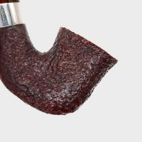 Peterson Irish Harp 05 Sandblast Cumberland Bent Silver Mounted Fishtail Pipe (PE3123)