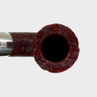 Peterson Irish Harp 05 Sandblast Cumberland Bent Silver Mounted Fishtail Pipe (PE3123)