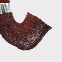 Peterson Irish Harp 05 Sandblast Cumberland Bent Silver Mounted Fishtail Pipe (PE3124)