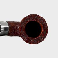 Peterson Irish Harp 05 Sandblast Cumberland Bent Silver Mounted Fishtail Pipe (PE3124)