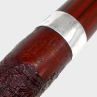 Peterson Irish Harp 05 Sandblast Cumberland Bent Silver Mounted Fishtail Pipe (PE3124)