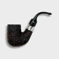 Peterson Pub Rustic Silver Mounted Bent P Lip Pipe (PE3139)