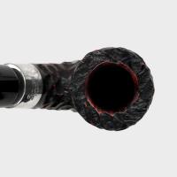 Peterson Pub Rustic Silver Mounted Bent P Lip Pipe (PE3139)