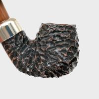 Peterson Derry Rustic 221 Nickel Mounted 9mm Filter Coffee Fishtail Pipe (PE3144)