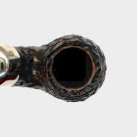 Peterson Derry Rustic 221 Nickel Mounted 9mm Filter Coffee Fishtail Pipe (PE3144)