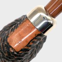 Peterson Derry Rustic 221 Nickel Mounted 9mm Filter Coffee Fishtail Pipe (PE3144)