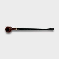 Peterson Churchwarden Smooth Panelled Acorn Nickel Mounted Fishtail Pipe (PE3151)