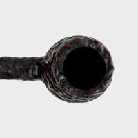 Peterson Churchwarden Rustic D24 Nickel Mounted Fishtail Pipe (PE3152)