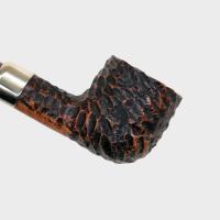 Peterson Derry Rustic 606 Nickel Mounted 9mm Filter Fishtail Pipe (PE3159)