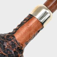 Peterson Derry Rustic 606 Nickel Mounted 9mm Filter Fishtail Pipe (PE3159)