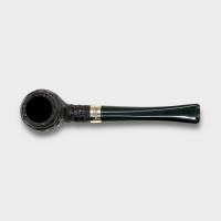 Peterson Junior Rusticated Pear Nickel Mounted Fishtail Pipe (PE3160)