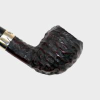 Peterson Junior Rusticated Pear Nickel Mounted Fishtail Pipe (PE3160)