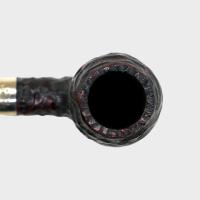 Peterson Junior Rusticated Pear Nickel Mounted Fishtail Pipe (PE3160)