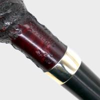 Peterson Junior Rusticated Pear Nickel Mounted Fishtail Pipe (PE3160)