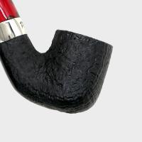 Peterson Dracula 01 Sandblasted Ebony Nickel Mounted 9mm Fishtail Pipe (PE3182)