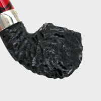 Peterson Dracula 03 Rusticated Ebony Nickel Mounted Fishtail Pipe (PE3186)