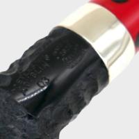 Peterson Dracula 03 Rusticated Ebony Nickel Mounted Fishtail Pipe (PE3186)