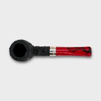 Peterson Dracula 106 Rusticated Ebony Nickel Mounted Fishtail Pipe (PE3187)
