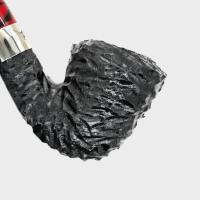 Peterson Dracula B10 Rusticated Ebony Nickel Mounted Fishtail Pipe (PE3189)