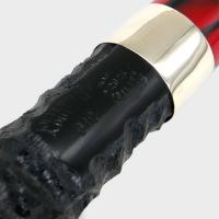 Peterson Dracula B10 Rusticated Ebony Nickel Mounted Fishtail Pipe (PE3189)