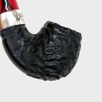 Peterson Dracula 230 Rusticated Ebony Nickel Mounted Fishtail Pipe (PE3196)