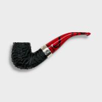 Peterson Dracula XL90 Rusticated Ebony Nickel Mounted Fishtail Pipe (PE3197)