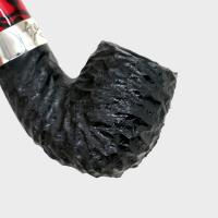 Peterson Dracula XL90 Rusticated Ebony Nickel Mounted Fishtail Pipe (PE3197)