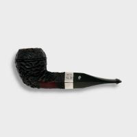 Peterson Sherlock Holmes Baker Street Rustic Silver Mounted P Lip Pipe (PE3198)