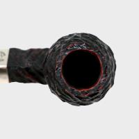 Peterson Sherlock Holmes Baker Street Rustic Silver Mounted P Lip Pipe (PE3198)