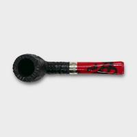 Peterson Dracula 107 Rusticated Ebony Nickel Mounted Fishtail Pipe (PE3221)