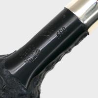 Peterson Dracula 608 Rusticated Ebony Nickel Mounted Fishtail Pipe (PE3222)