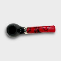 Peterson Dracula 03 Smooth Ebony Nickel Mounted Fishtail Pipe (PE3231)
