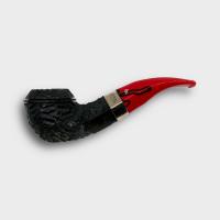 Peterson Dracula 80s Rusticated Ebony Nickel Mounted Fishtail Pipe (PE3232)