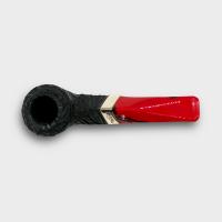 Peterson Dracula 80s Rusticated Ebony Nickel Mounted Fishtail Pipe (PE3232)