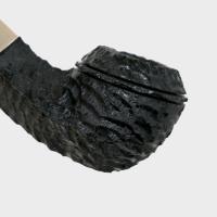 Peterson Dracula 80s Rusticated Ebony Nickel Mounted Fishtail Pipe (PE3232)
