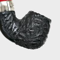 Peterson Dracula 230 Rusticated Ebony Nickel Mounted Fishtail Pipe (PE3240)