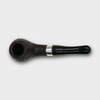 Peterson Sherlock Holmes Deerstalker Sandblast Silver Mounted P Lip Pipe (PE3249)