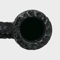 Peterson Dracula 6 Rusticated Ebony Nickel Mounted Fishtail Pipe (PE3258)