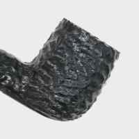 Peterson Dracula 107 Rusticated Ebony Nickel Mounted Fishtail Pipe (PE3291)