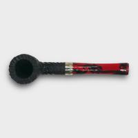 Peterson Dracula 120 Rusticated Ebony Nickel Mounted Fishtail Pipe (PE3292)