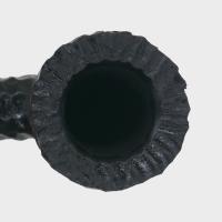 Peterson Dracula 120 Rusticated Ebony Nickel Mounted Fishtail Pipe (PE3292)