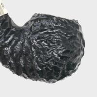 Peterson Dracula XL02 Rusticated Ebony Nickel Mounted Fishtail Pipe (PE3293)